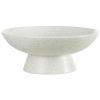 12" Round Speckled White Ceramic Bowl