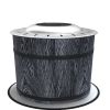 Outsunny Smokeless Fire Pit Portable Magnesium Oxide Bonfire Stove with Mat Black For Patio and Picnic