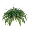 Artificial Boston Ferns Large Plastic Fern 80 Branches Indoor Outdoor Decor