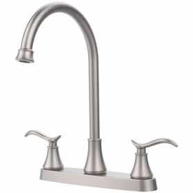 Single Handle High Arc Brushed Nickel Pull Out Kitchen Faucet