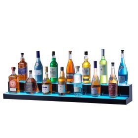 VEVOR LED Lighted Liquor Bottle Display Bar Shelf RF & App Control 48" 2-Step