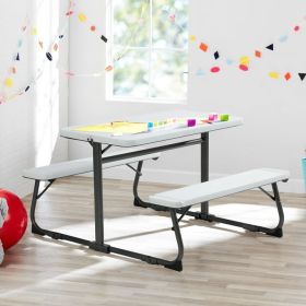 Folding Kid's Picnic Activity Table for Ages 3-8, White