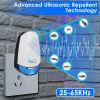 2 Pack Ultrasonic Pest Repeller with Night light Plug In Pest Mice Repellent Indoor Roach Bed Bug Mouse Rodent Mosquito Killer for Bedroom Garage Ware