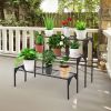 1PC Outdoor 3 Tier Metal Plant Stand with Heavy Duty Rack for Multiple Use