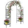 78*23*83.9 Arc Roof Double Layer Arch Courtyard Black