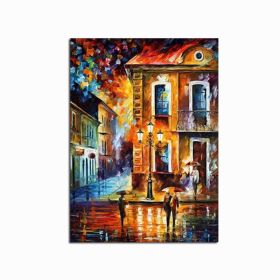 Abstract oil painting on canvas Handmade Modern Bright Color abstract painting colorful landscape Picture Home Wall Hotel decor (size: 60x90cm)