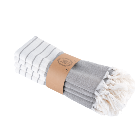 Darya Turkish Kitchen / Hand Towel (Color: Light Gray)