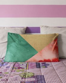 Three Angular Rectangle Pillow (size: SMALL 17" X 12")