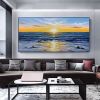Oil Painting Hand Painted Horizontal Panoramic Abstract Modern Rolled Canvas Home hallway living room bedroom wall art