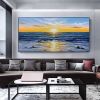 Oil Painting Hand Painted Horizontal Panoramic Abstract Modern Rolled Canvas Home hallway living room bedroom wall art